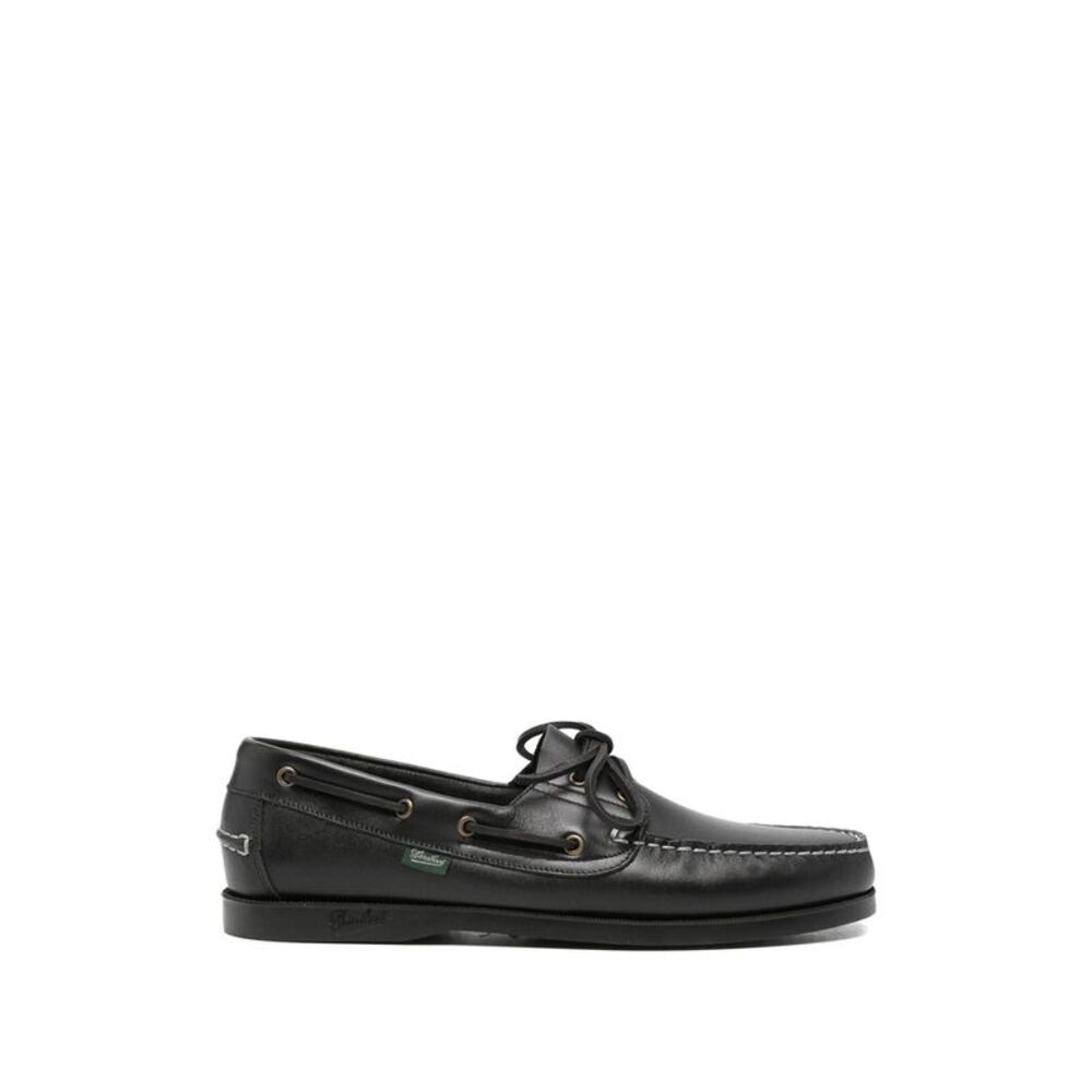 Paraboot Black Boat Shoes Men